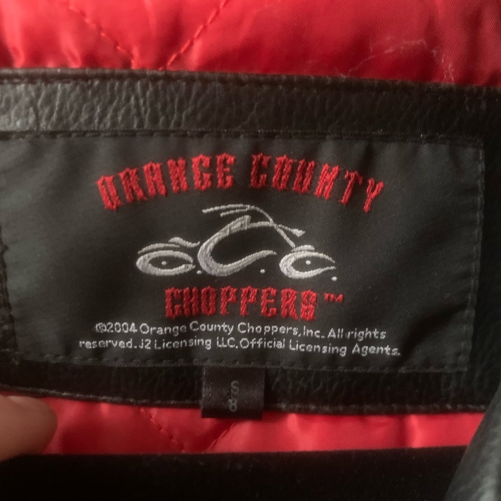 Vintage Orange County Choppers size small faux leather jacket - Picture 5 of 6